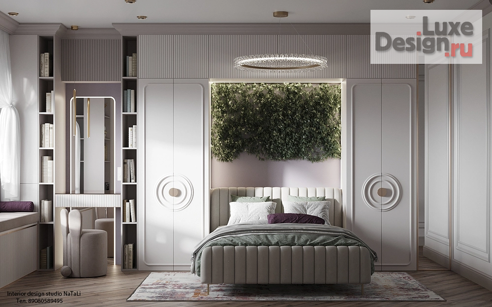 Дизайн интерьера спальни "Комната для девушки. ЖК Ньютон" (фото 1)