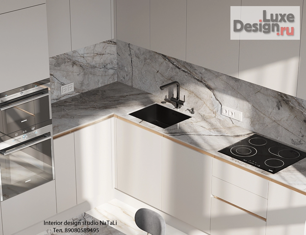 Дизайн интерьера апартаментов "Дизайн проект трех - уровневой квартиры с выходом на крышу, в Соколиной горе" (фото 5)