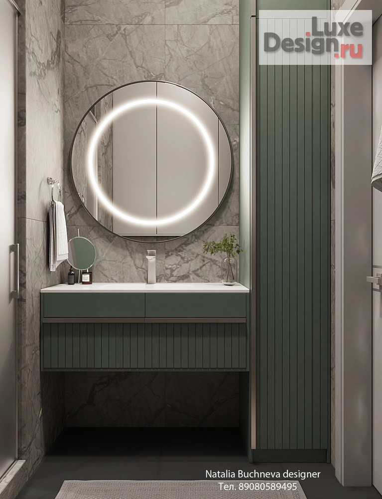 Дизайн интерьера загородного дома "Санузел гостевой" (фото 1)