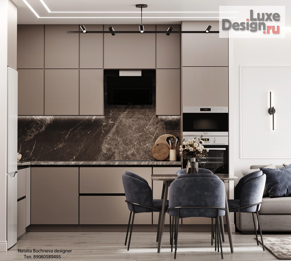 Дизайн интерьера трехкомнатной квартиры "Квартира в КП Привилегия" (фото 2)