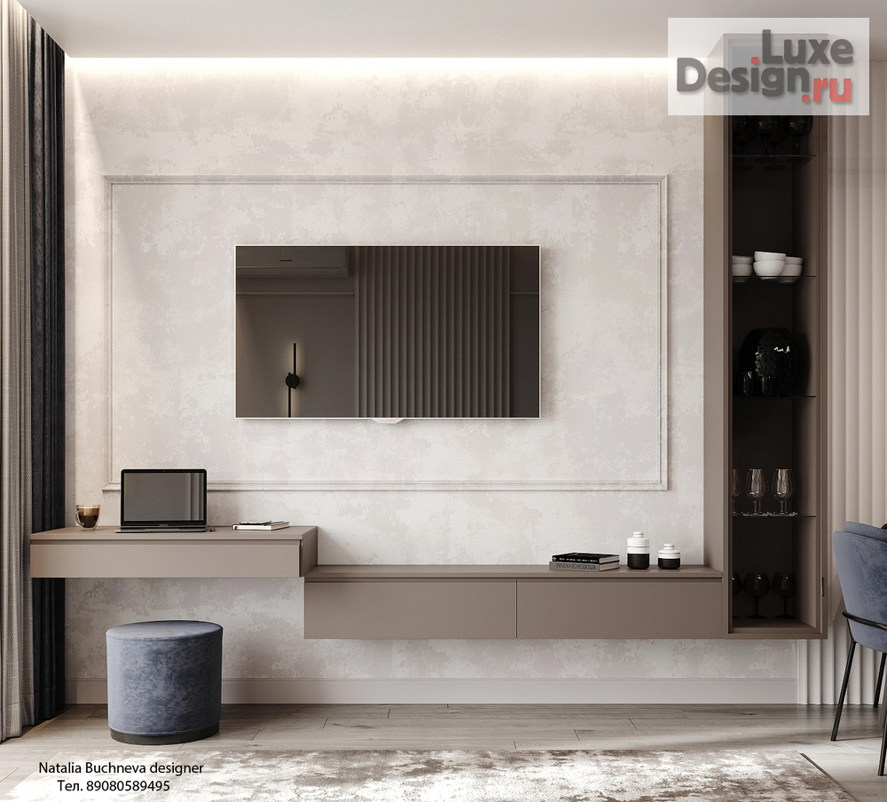 Дизайн интерьера трехкомнатной квартиры "Квартира в КП Привилегия" (фото 3)