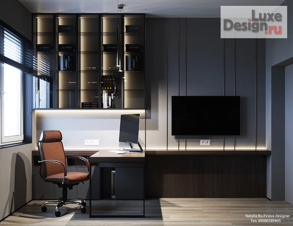 Дизайн интерьера частного дома "Дизайн кабинета в доме" (фото 3)