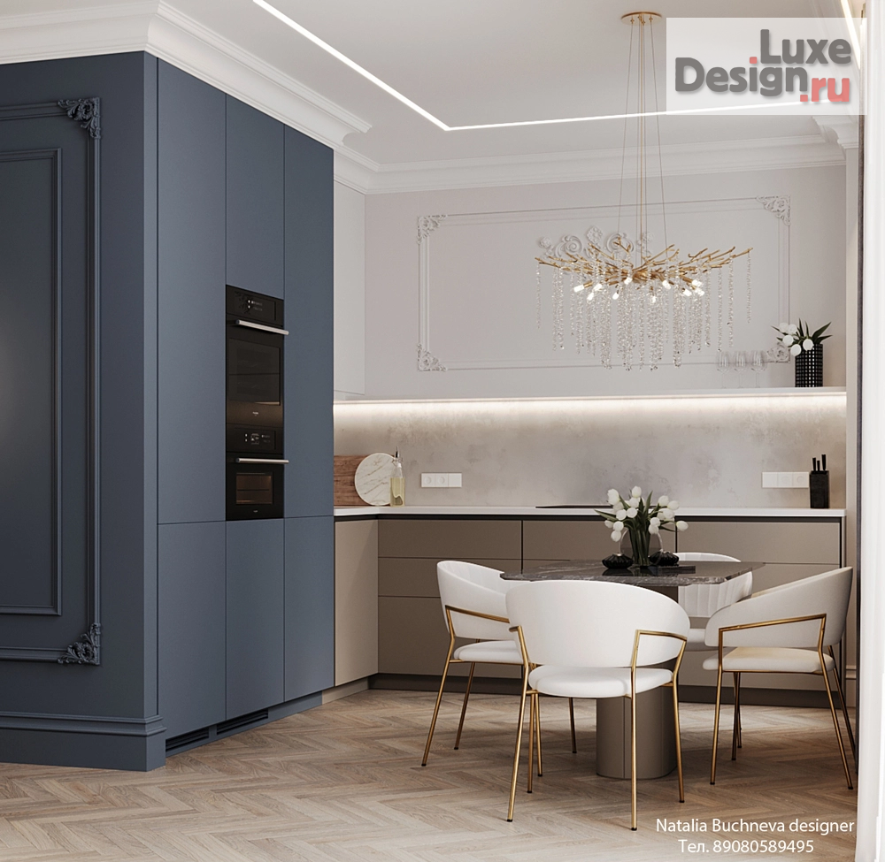 Дизайн интерьера квартиры студии "Квартира в стиле Неоклассики" (фото 2)