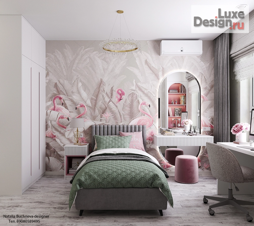 Дизайн интерьера детской "Комната для девочки" (фото 2)