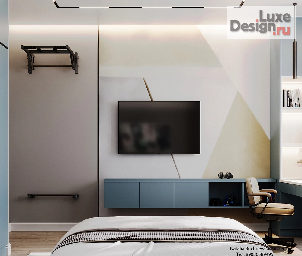 Дизайн интерьера детской "Комната для футболиста" (фото 4)