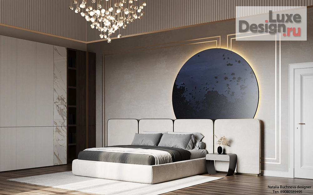 Дизайн интерьера спальни "Спальная комната, из дизайн проекта дома в Лесном острове" (фото 1)