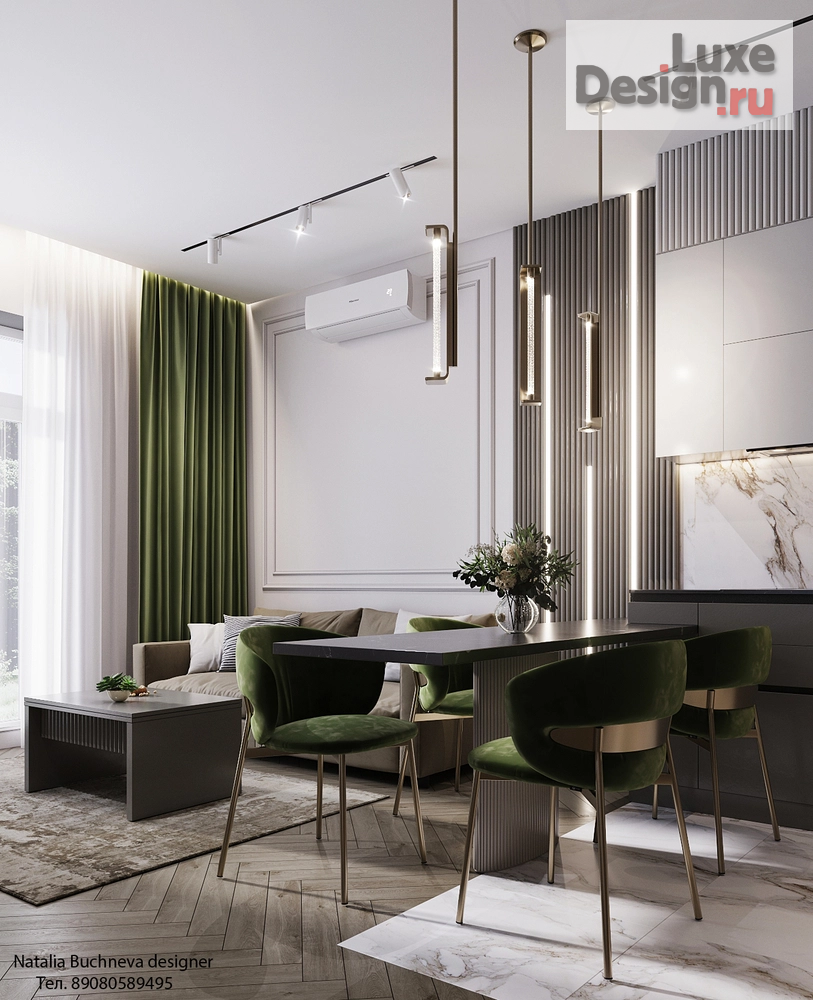 Дизайн интерьера квартиры "Дизайн интерьера квартиры в L-Town" (фото 2)