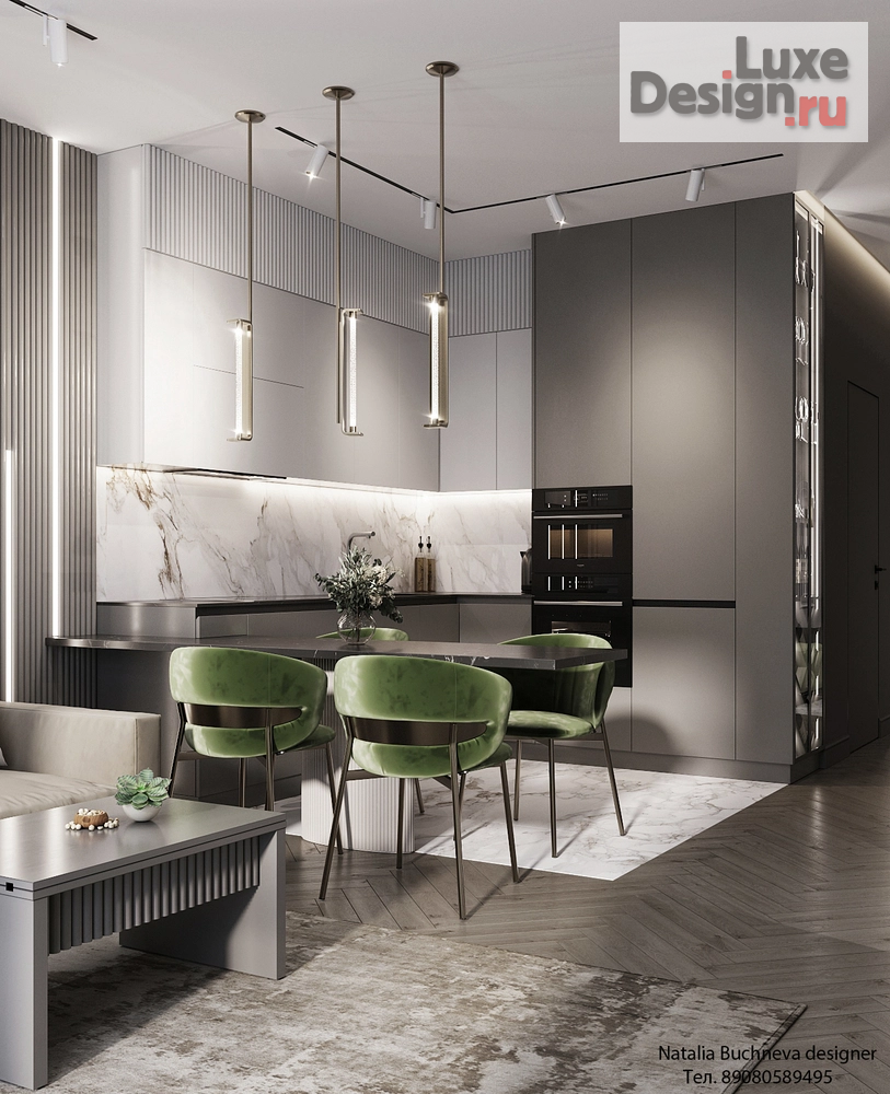 Дизайн интерьера квартиры "Дизайн интерьера квартиры в L-Town" (фото 3)