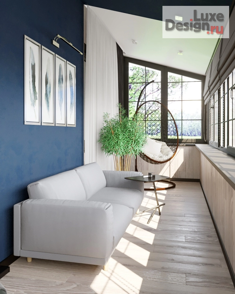 Дизайн интерьера коттеджа "Дизайн интерьера лоджия" (фото 1)