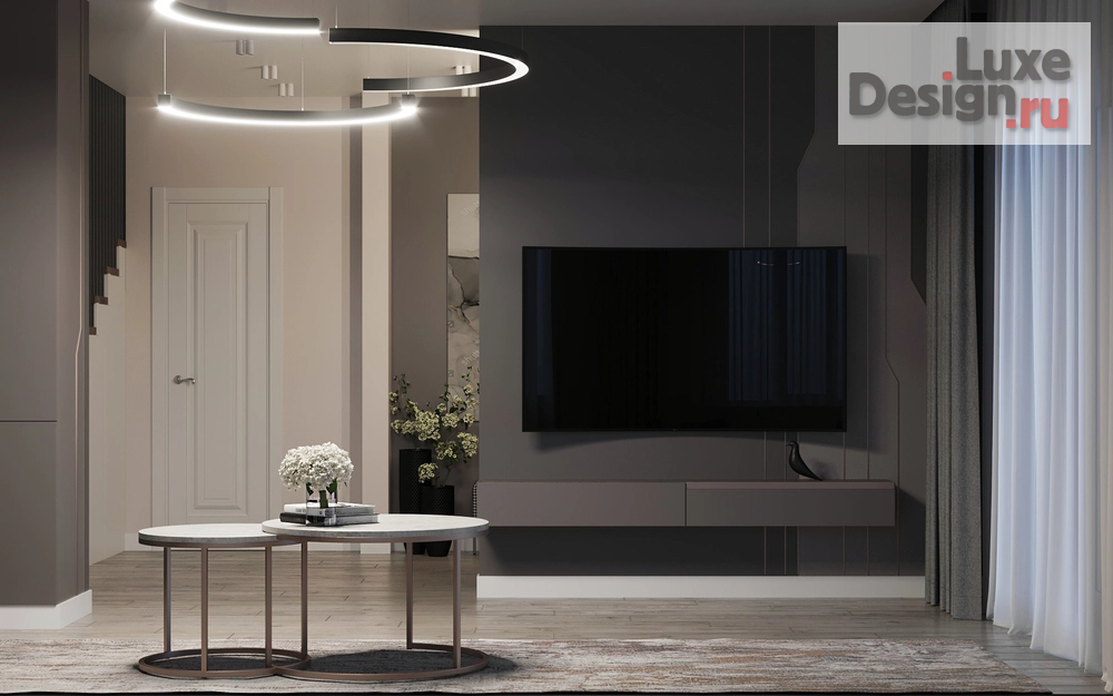 Дизайн интерьера таунхауса "Холл в современном стиле. Проект дома в "Благодатово"" (фото 6)