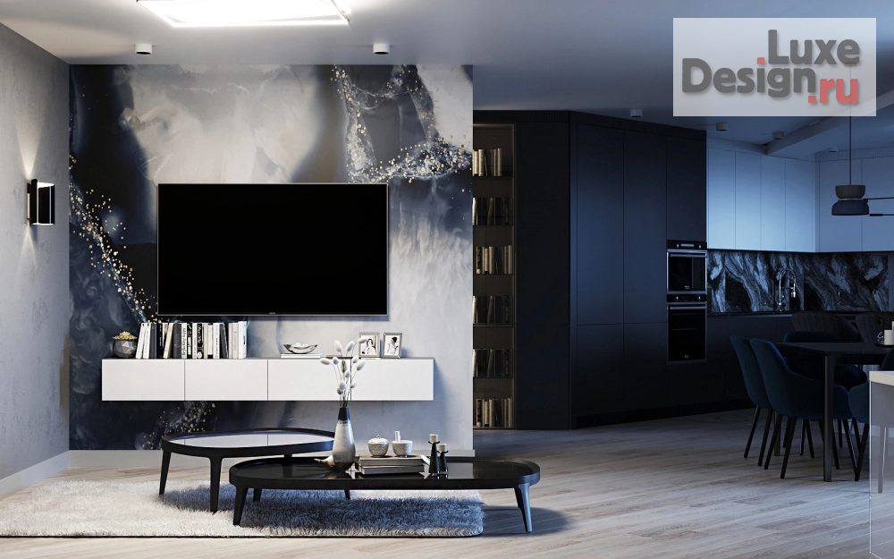 Дизайн интерьера трехкомнатной квартиры "Дизайн интерьера кухни гостиной" (фото 3)