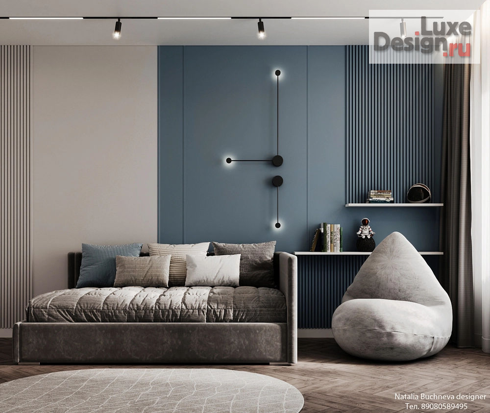 Дизайн интерьера квартиры "Дизайн интерьера комнаты для мальчика" (фото 1) от дизайнера Бучнева Наталья Михайловна Дизайн интерьера квартиры "Дизайн интерьера комнаты для мальчика" (фото 1)