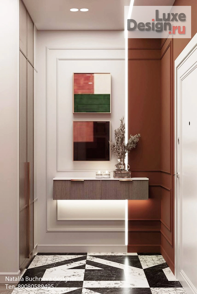 Дизайн интерьера квартиры "Прихожая в теракотовом цвете" (фото 2)