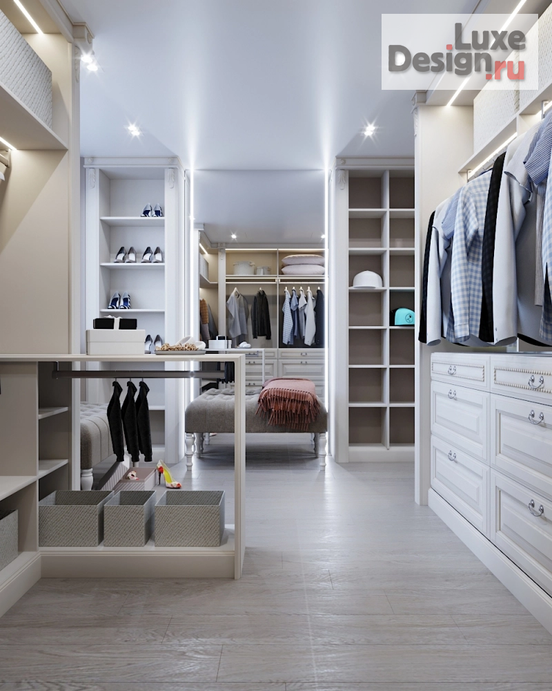 Дизайн интерьера четырехкомнатной квартиры "Дизайн интерьера гардеробной комнаты" (фото 3) от дизайнера Бучнева Наталья Михайловна Дизайн интерьера четырехкомнатной квартиры "Дизайн интерьера гардеробной комнаты" (фото 3)