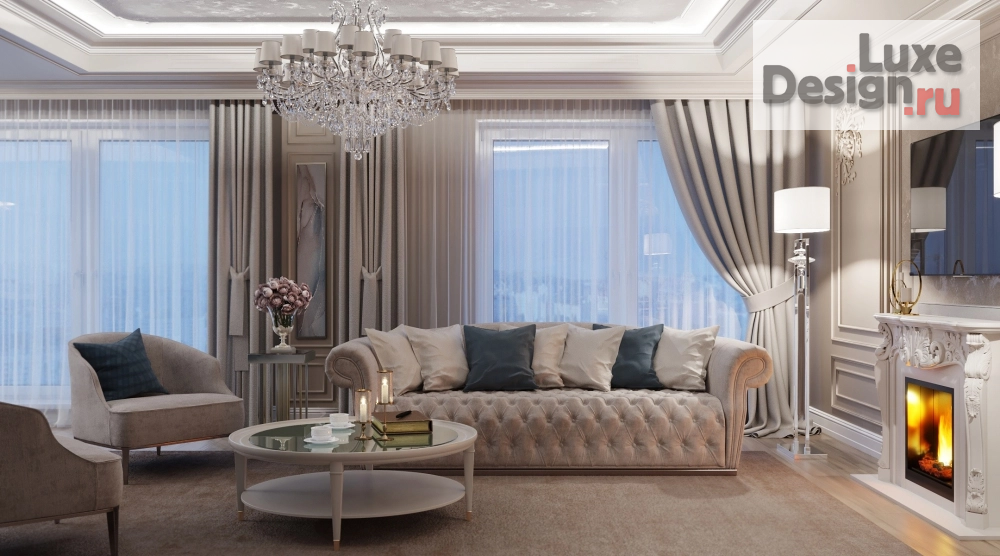 Дизайн интерьера коттеджа "Дизайн интерьера в классическом стиле" (фото 5)