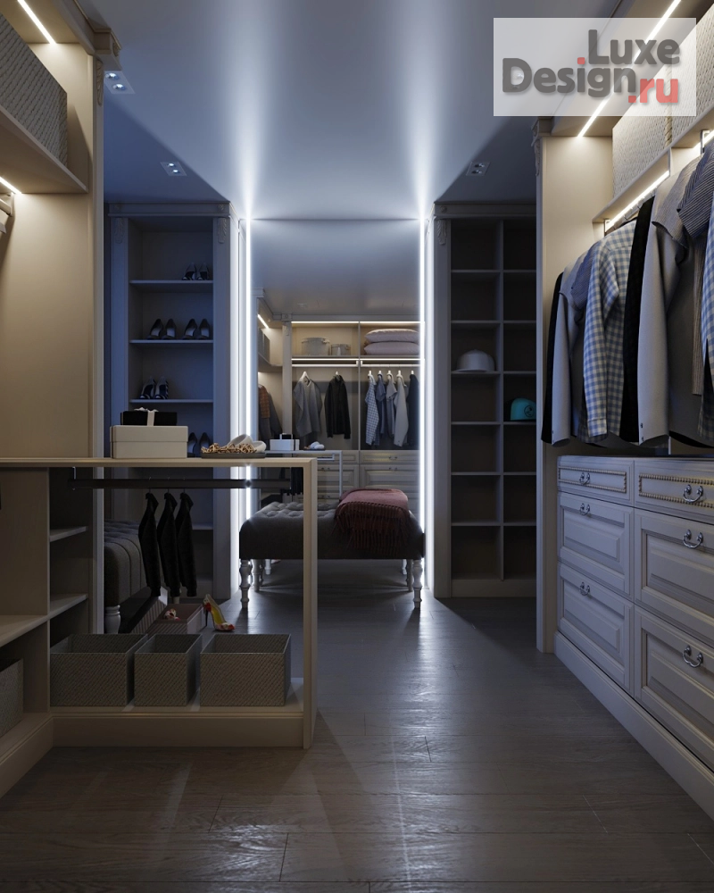 Дизайн интерьера четырехкомнатной квартиры "Дизайн интерьера гардеробной комнаты" (фото 4)