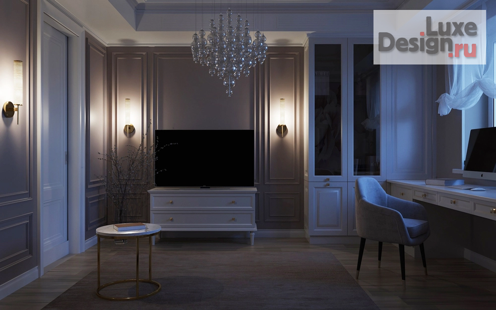 Дизайн интерьера четырехкомнатной квартиры "Дизайн интерьера комнаты для гостей. Женский стиль в интерьере " (фото 3)