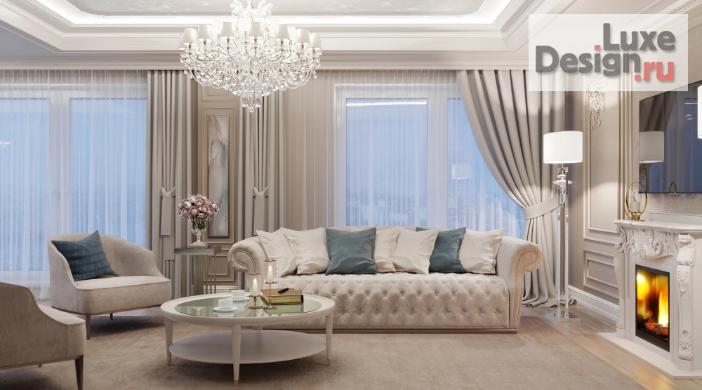 Дизайн интерьера коттеджа "Дизайн интерьера в классическом стиле" (фото 6)