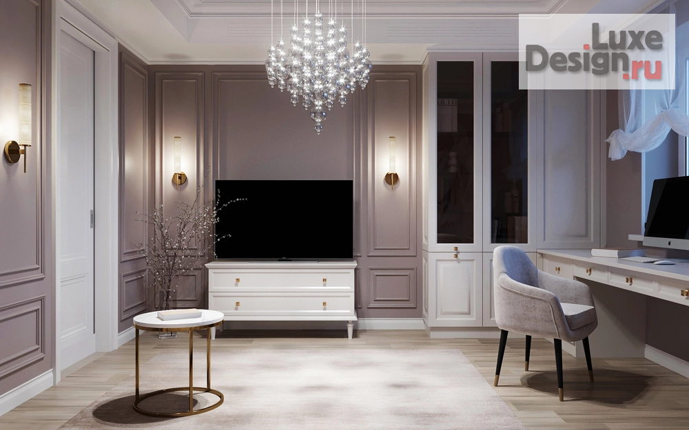 Дизайн интерьера четырехкомнатной квартиры "Дизайн интерьера комнаты для гостей. Женский стиль в интерьере " (фото 4)