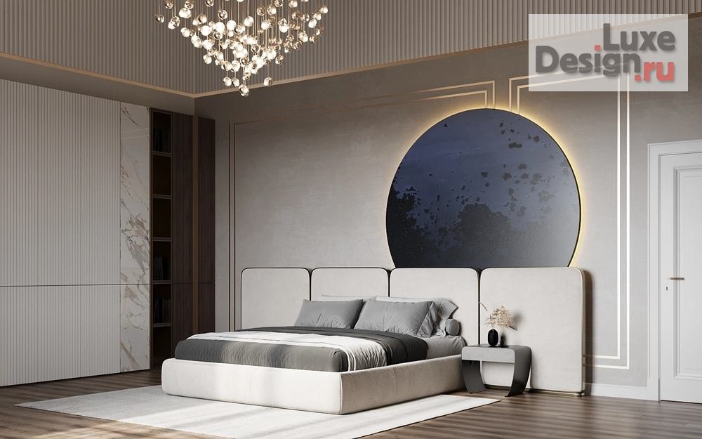 Дизайн интерьера частного дома "Спальная комната. Дизайн проект дома в поселке "Лесной остров"" (фото 1)