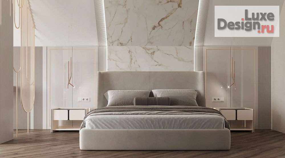 Дизайн интерьера загородного дома "Спальная комната с мансардными потолками" (фото 5)