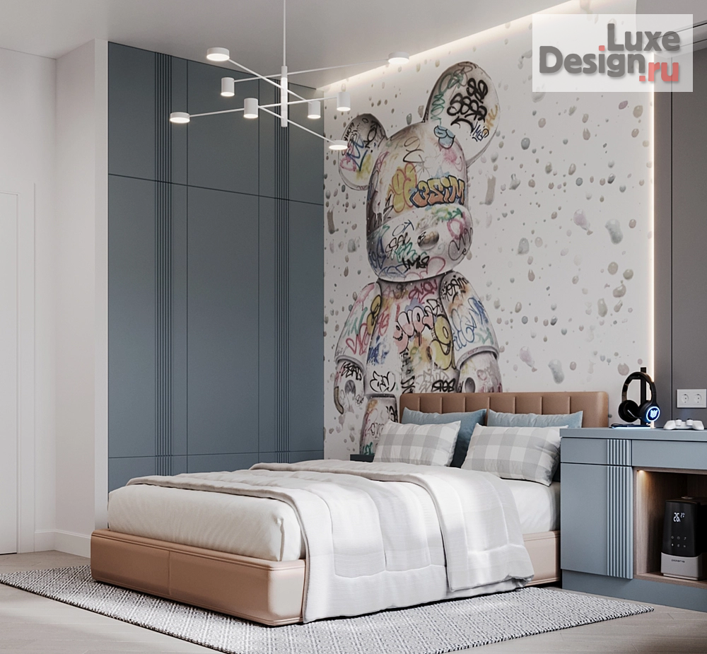 Дизайн интерьера квартиры студии "Дизайн проект комнаты для мальчика - первоклассника" (фото 3) от дизайнера Бучнева Наталья Михайловна Дизайн интерьера квартиры студии "Дизайн проект комнаты для мальчика - первоклассника" (фото 3)