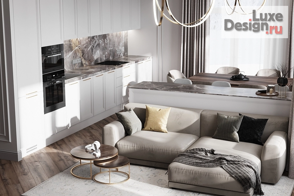 Дизайн интерьера квартиры студии "Квартира в ЖК Ньютон" (фото 5)