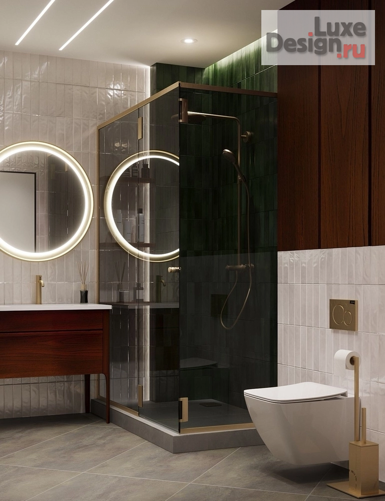 дизайн интерьера санузла "Санузел с душем" (фото 2)