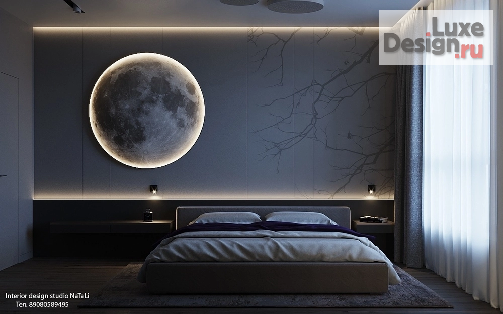 Дизайн интерьера спальни "Спальная комната "Луна"" (фото 2)