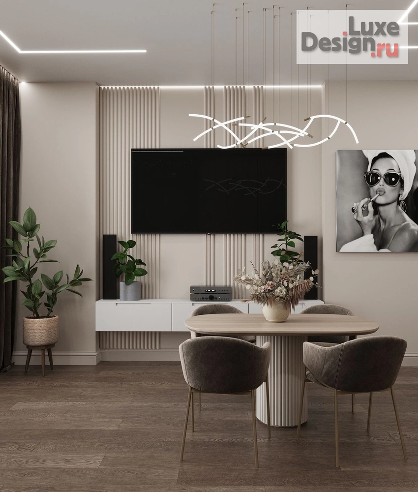 Дизайн интерьера квартиры "Дизайн интерьера квартиры в ЖК Видный" (фото 1)