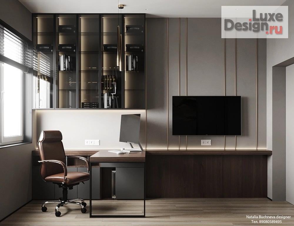 Дизайн интерьера кабинета "Кабинет. Поселок "Европейский"" (фото 3)