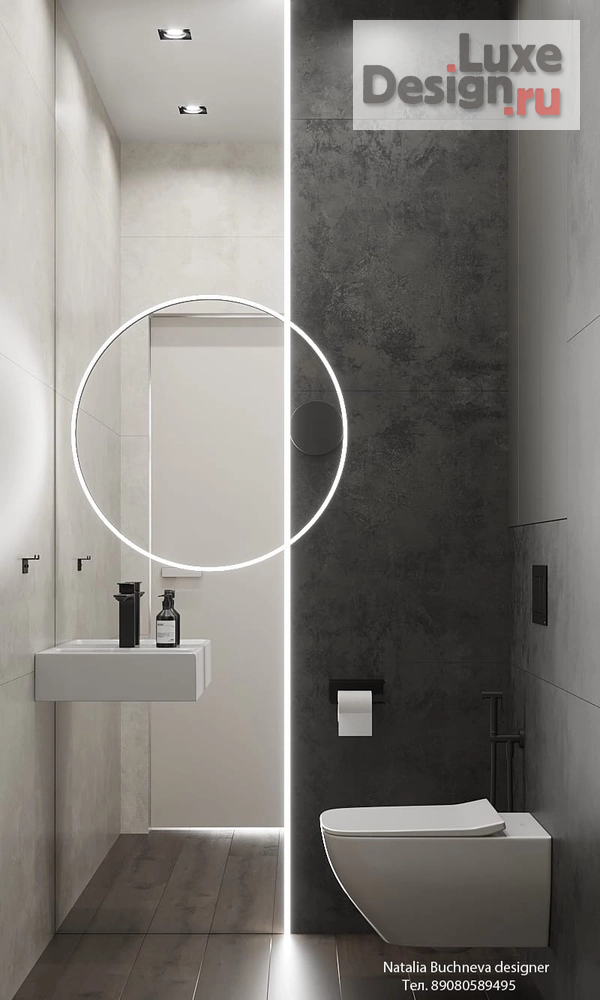 дизайн интерьера санузла "Санузел гостевой" (фото 1)