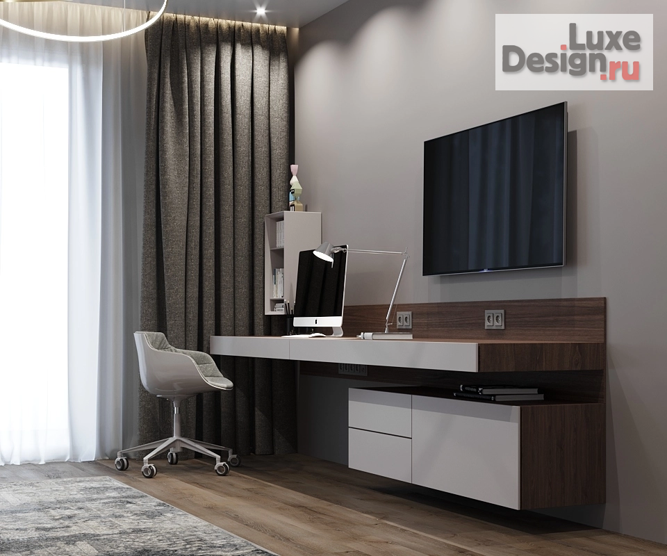 Дизайн интерьера трехкомнатной квартиры "Комната для гостей. Дизайн- проект квартиры в "Привилегии"" (фото 4)