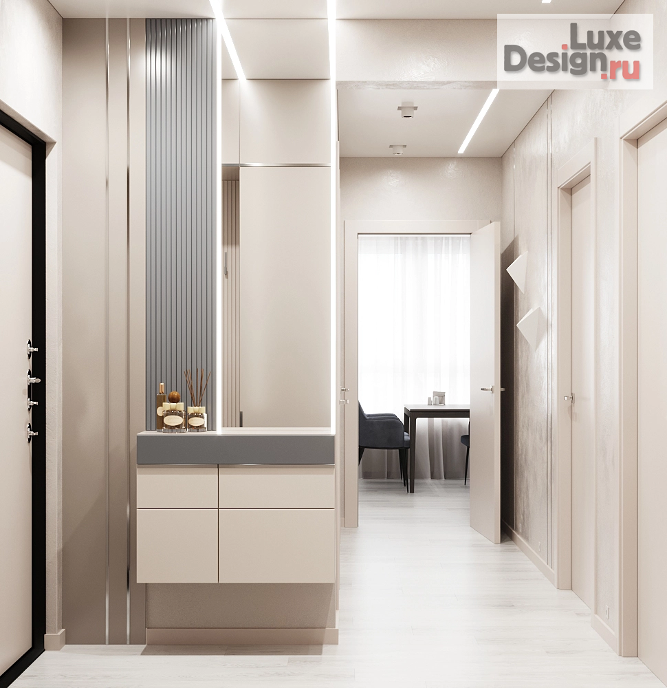 Дизайн интерьера трехкомнатной квартиры "Дизайн маленькой прихожей" (фото 2)