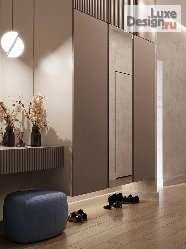 Дизайн интерьера загородного дома "Прихожая из дизайн проекта дома в "Белых росах"" (фото 2)