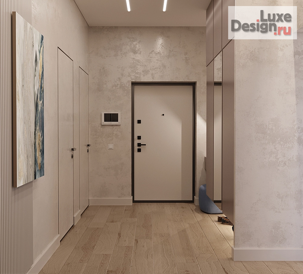 Дизайн интерьера загородного дома "Прихожая из дизайн проекта дома в "Белых росах"" (фото 3)