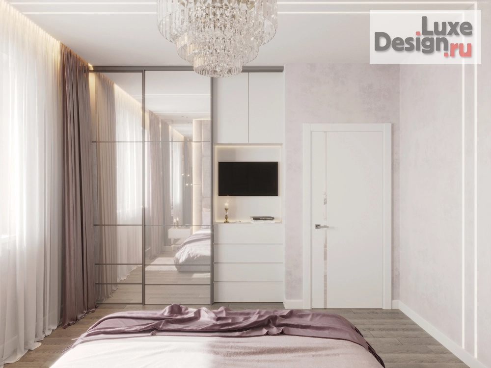 Дизайн интерьера трехкомнатной квартиры "Спальная комната" (фото 2)