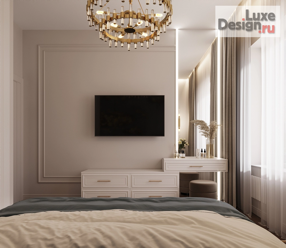 Дизайн интерьера спальни "Спальная комната. ЖК Видный" (фото 4)