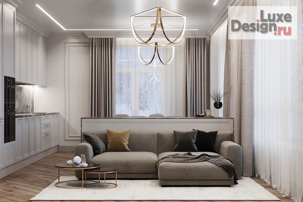 Дизайн интерьера квартиры студии "Квартира в ЖК Ньютон" (фото 4)