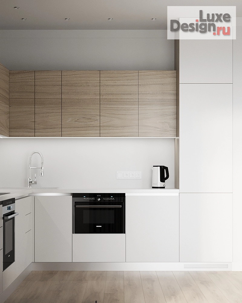 Дизайн интерьера четырехкомнатной квартиры "Скандинавский стиль в современной интерпретации. Кухня-гостиная" (фото 6)