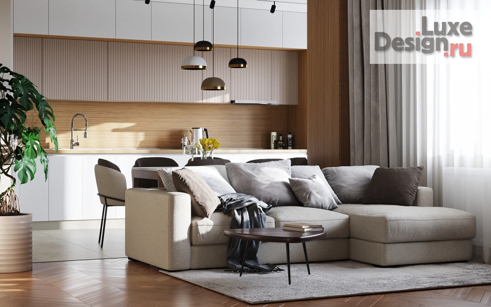 Дизайн интерьера трехкомнатной квартиры "Квартира в ЖК Лесопарковый" (фото 4)