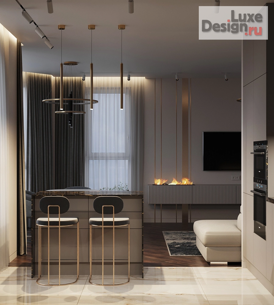 Дизайн интерьера апартаментов "Дизайн проект апартаментов в Челябинской области " (фото 2)