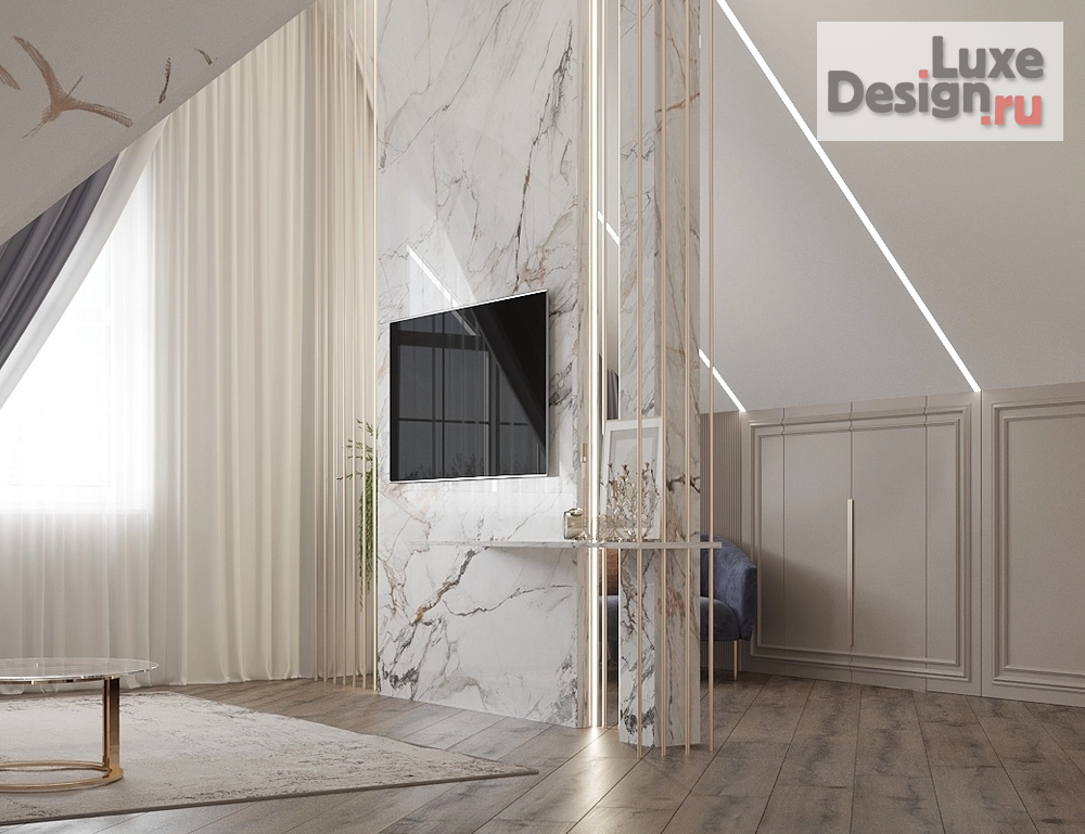 Дизайн интерьера загородного дома "Дизайн гостевой комнаты из проекта дома в поселке"Ключи"" (фото 4)