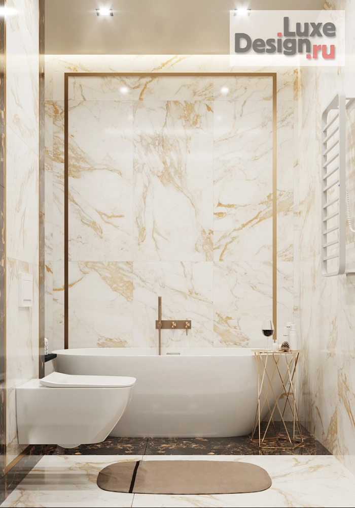 Дизайн интерьера двухкомнатной квартиры "Современная ванная комната в классическом стиле" (фото 3)