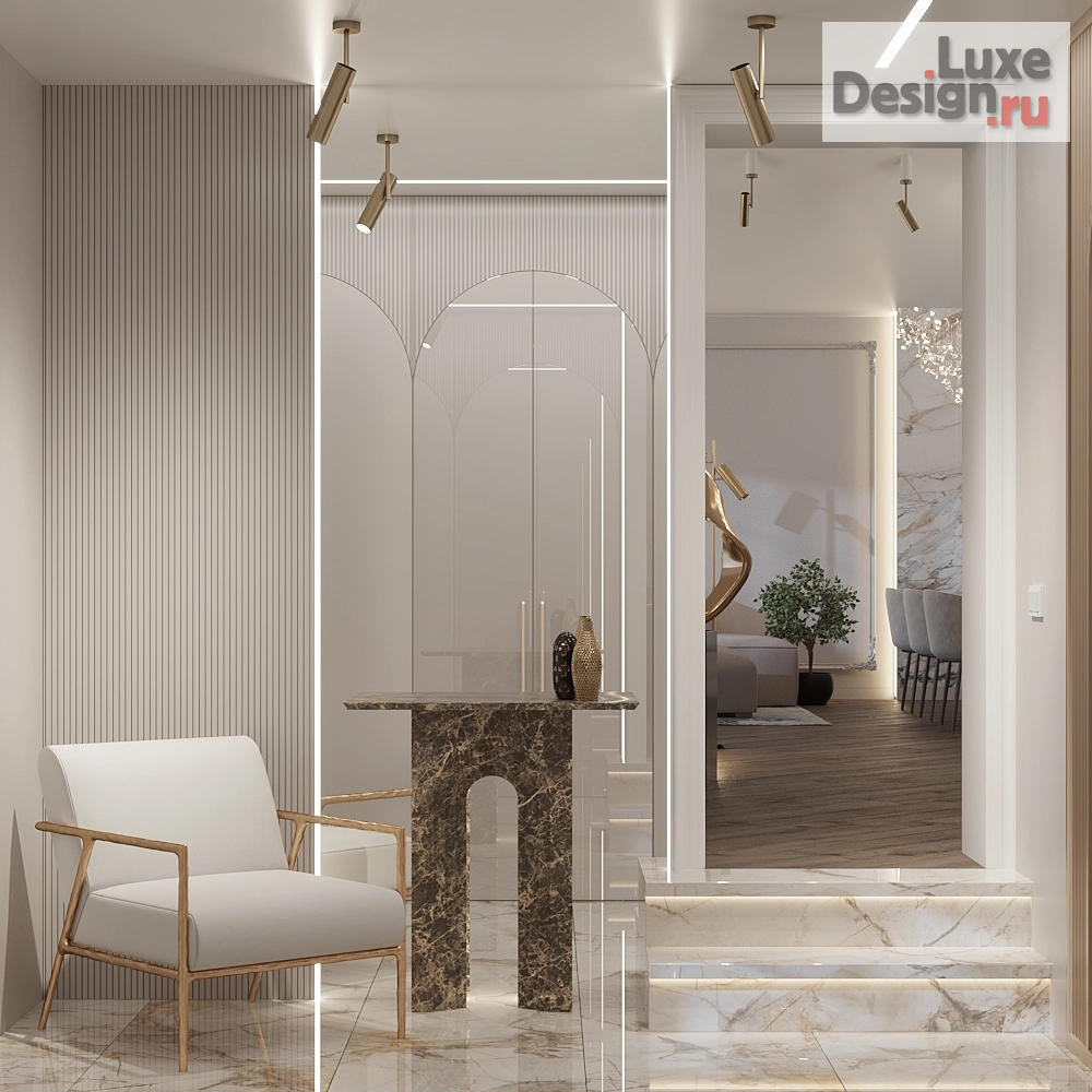 Дизайн интерьера загородного дома "Дизайн проект прихожей" (фото 1)