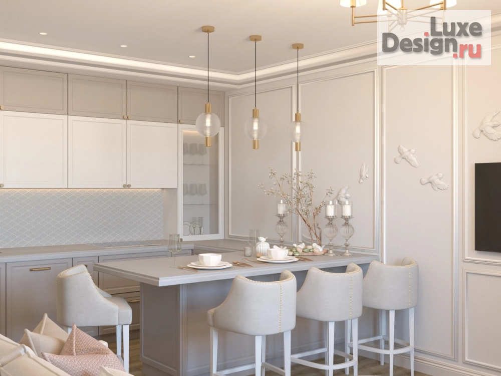 Дизайн интерьера трехкомнатной квартиры "Квартира в ЖК Ньютон" (фото 4)