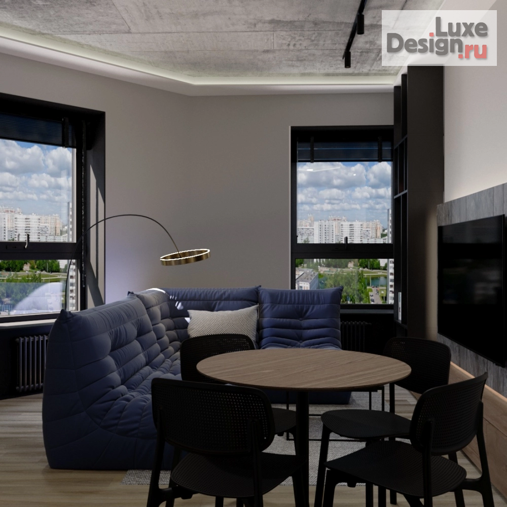 Дизайн интерьера квартиры студии "Квартира в доме комфорт класса ALT г. Челябинск" (фото 6)