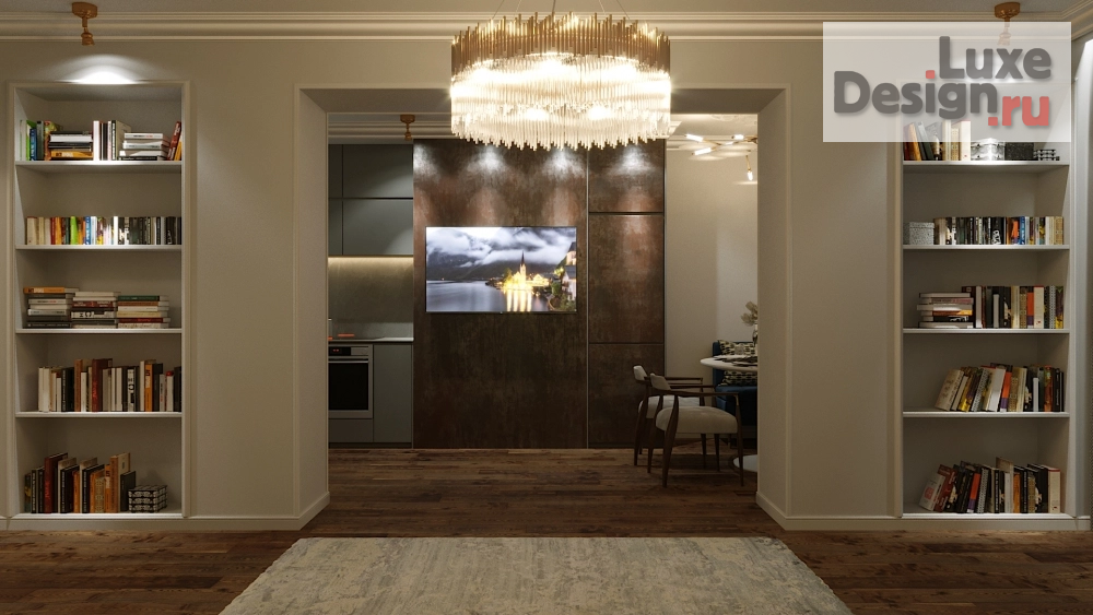 Дизайн интерьера квартиры 97 серии "Квартира на Российской " (фото 3)