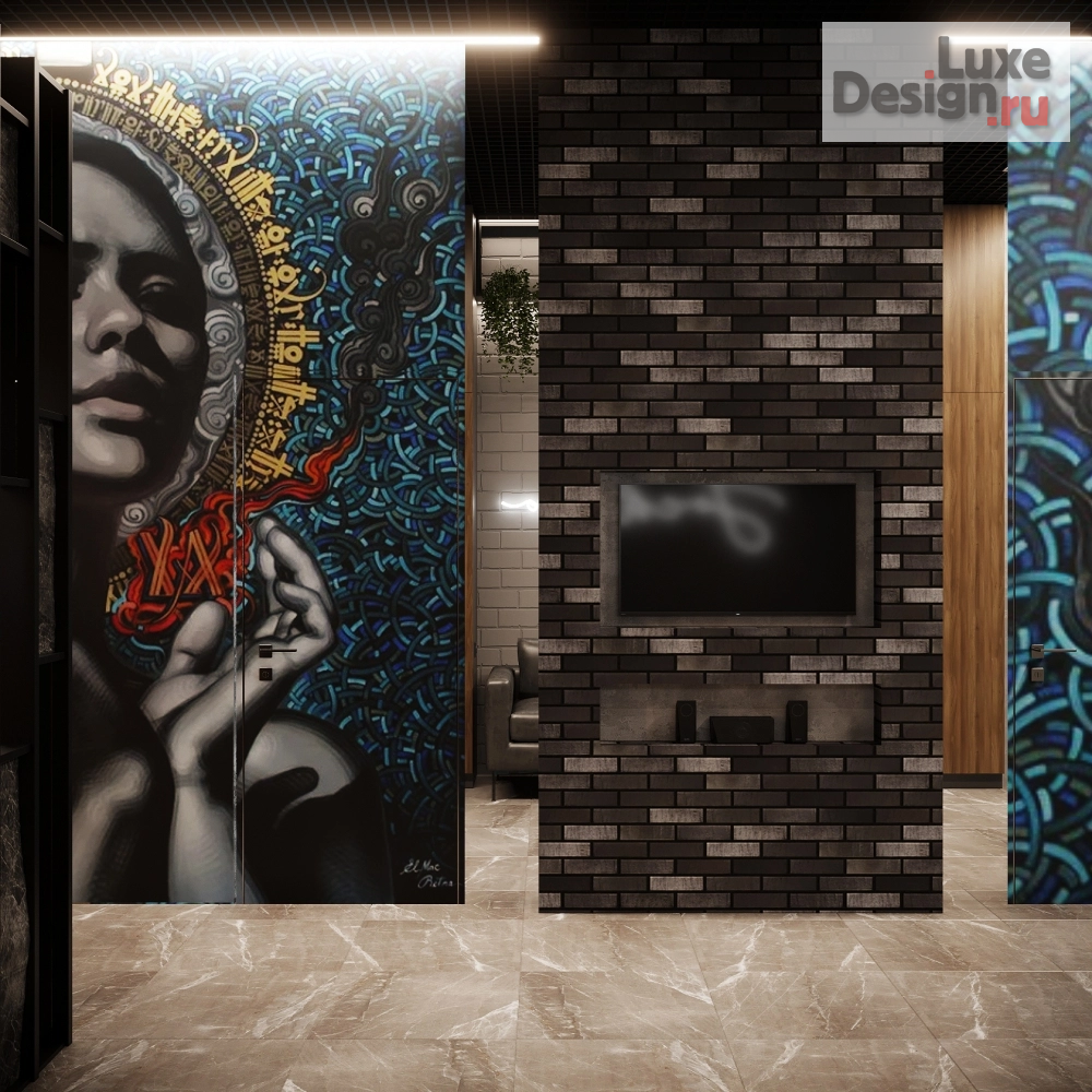 Дизайн интерьера отеля "Арт отель "Сочно" главный респешен " (фото 7)