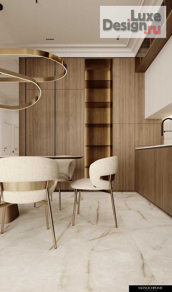 Дизайн интерьера частного дома "Кухня-гостиная с элементами классики в доме 218 кв.м." (фото 1)